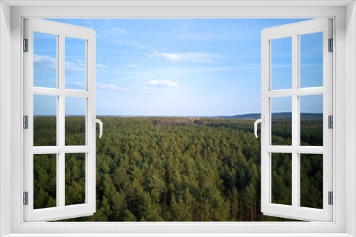 Fototapeta Naklejka Na Ścianę Okno 3D - Blick über Wald - Drone View over Wood