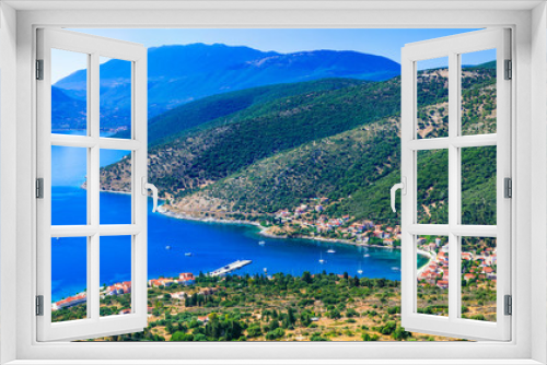 Fototapeta Naklejka Na Ścianę Okno 3D - Breathtaking scenery of Kefalonia island. View of Agia Efimia village and bay. Greece