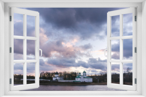 Pskov. The Spaso-Mirozhsky Zavelichsky monastery. Spring time.