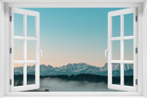 Fototapeta Naklejka Na Ścianę Okno 3D - Morgenstimmung über im Allgäu 