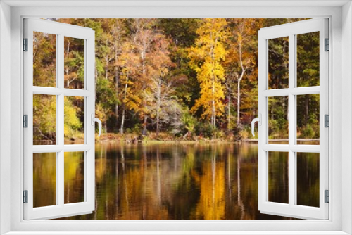 Fototapeta Naklejka Na Ścianę Okno 3D - Autumn Reflections