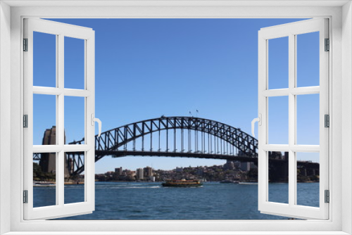 Fototapeta Naklejka Na Ścianę Okno 3D - Sydney Harbour Bridge and Ferry