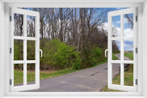 Fototapeta Naklejka Na Ścianę Okno 3D - Views of Nature and Pathways along the Shelby Bottoms Greenway and Natural Area Cumberland River frontage trails, bottomland hardwood forests, open fields, wetlands, and streams, Nashville, Tennessee.