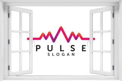 unique audio pulse or wave logo design element