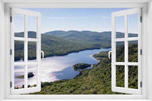 Fototapeta Naklejka Na Ścianę Okno 3D - Mont Tremblant National Park and Monroe Lake in summer, view from La Roche observation point