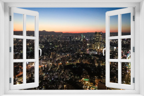 Fototapeta Naklejka Na Ścianę Okno 3D - 東京タワーからの夜景