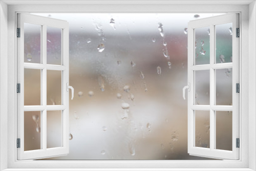 Fototapeta Naklejka Na Ścianę Okno 3D - raindrops on the glass 