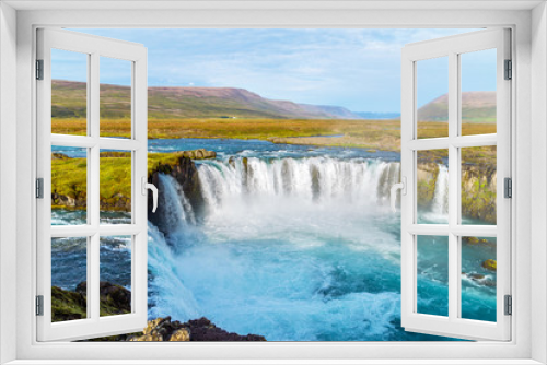 Fototapeta Naklejka Na Ścianę Okno 3D - A view of Godafoss, one of most beautiful waterfalls in Iceland