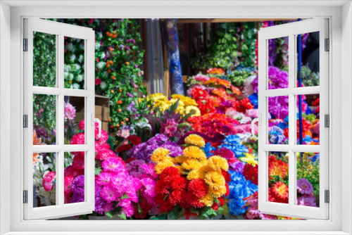 Fototapeta Naklejka Na Ścianę Okno 3D - decorative artificial flowers