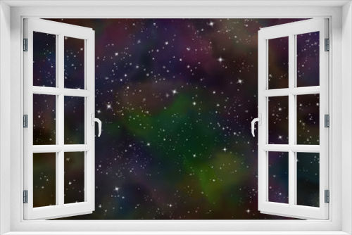 Fototapeta Naklejka Na Ścianę Okno 3D - Star field in galaxy space with nebula, abstract watercolor digital art painting for texture background