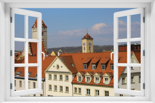 Fototapeta Naklejka Na Ścianę Okno 3D - regensburg