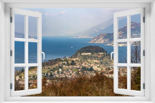 Fototapeta Naklejka Na Ścianę Okno 3D - Como lake from Ghisallo, Italy