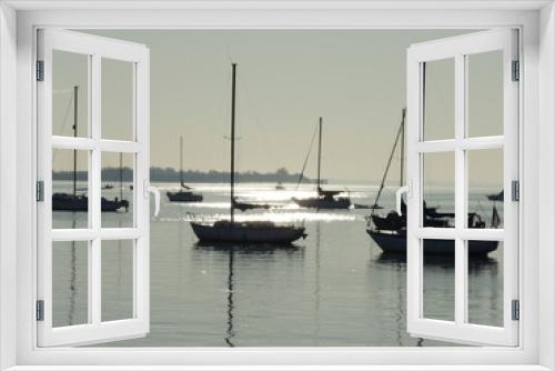 Fototapeta Naklejka Na Ścianę Okno 3D - Marina Morning Boats 
