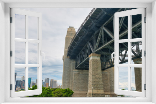 Fototapeta Naklejka Na Ścianę Okno 3D - SYDNEY - NOVEMBER 6, 2015: Beautiful view of Harbor Bridge. Sydney attracts 20 million tourists every year