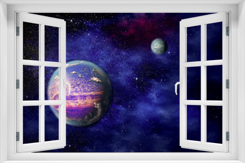 Fototapeta Naklejka Na Ścianę Okno 3D - exo planets deep in space