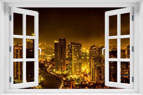 Fototapeta Naklejka Na Ścianę Okno 3D - Skyline of Manila at dusk
