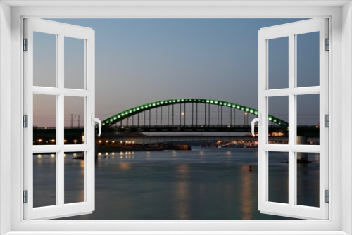 Fototapeta Naklejka Na Ścianę Okno 3D - belgrade sava bridge