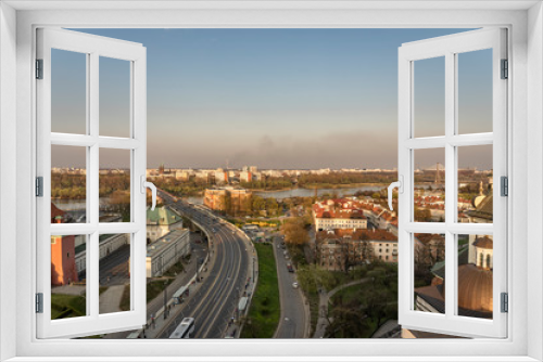Fototapeta Naklejka Na Ścianę Okno 3D - Panorama warszawskiej Pragi