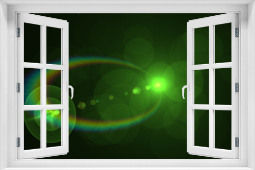 Fototapeta Naklejka Na Ścianę Okno 3D - green lens flare