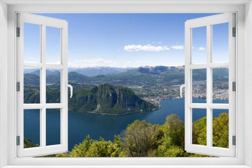 Fototapeta Naklejka Na Ścianę Okno 3D - View from Sighignola on the Gulf of Lugano