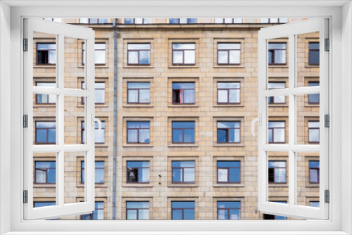 Fototapeta Naklejka Na Ścianę Okno 3D - windows and details on an exterior of the building.