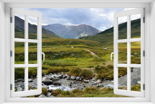 Fototapeta Naklejka Na Ścianę Okno 3D - Russia, Republic of Altai, river Shabaga in summer