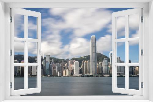 Fototapeta Naklejka Na Ścianę Okno 3D - Hong Kong Skyline with Clouds