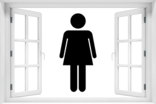 Fototapeta Naklejka Na Ścianę Okno 3D - Woman icon vector isolated on white background, female symbol