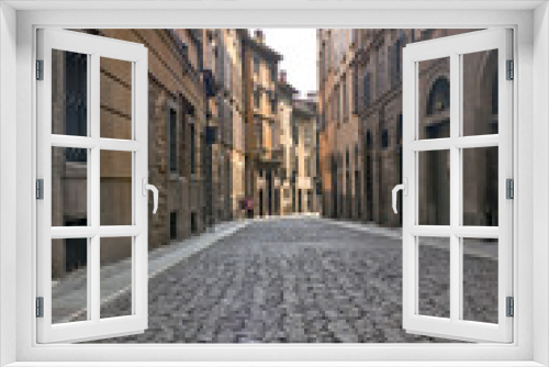 Fototapeta Naklejka Na Ścianę Okno 3D - Old street in Bergamo