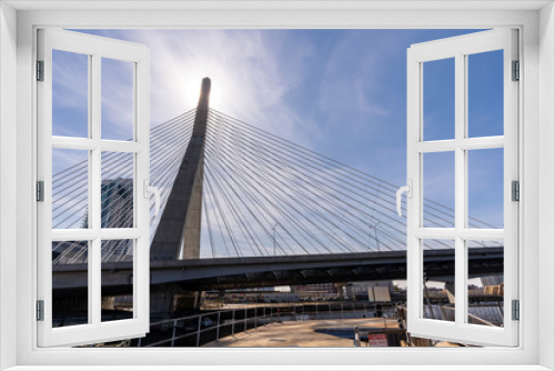 Fototapeta Naklejka Na Ścianę Okno 3D - Boston Zakim bridge