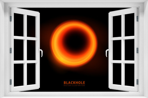 Fototapeta Naklejka Na Ścianę Okno 3D - Vector illustration of solar Eclipse. Blackhole. space concept. 