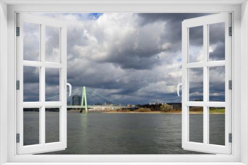 Fototapeta Naklejka Na Ścianę Okno 3D - severinsbrücke über rhein in köln