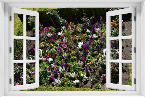 Fototapeta Naklejka Na Ścianę Okno 3D - Flower garden in Granada, Spain