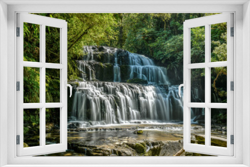 Fototapeta Naklejka Na Ścianę Okno 3D - Purakaunui Falls New Zealand