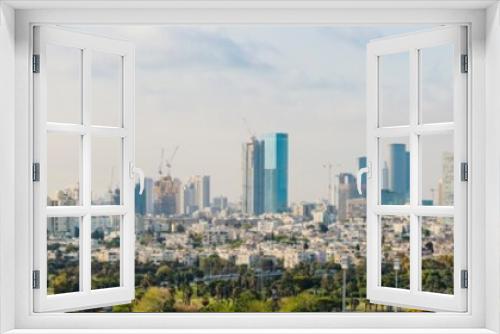 Fototapeta Naklejka Na Ścianę Okno 3D - Extra large Panorama Of Tel Aviv Skyline,  Tel Aviv Cityscape Large Panorama At Day, Israel