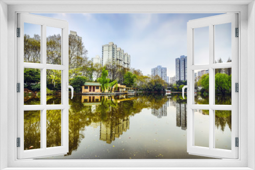 Fototapeta Naklejka Na Ścianę Okno 3D - Traditional Chinese City Garden Park.