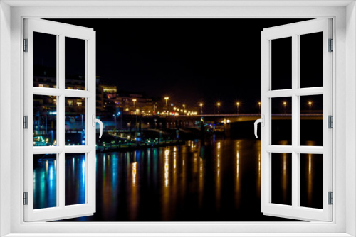 Fototapeta Naklejka Na Ścianę Okno 3D - Lichtermeer bei Nacht