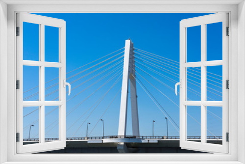 Fototapeta Naklejka Na Ścianę Okno 3D - 多摩川に架かる大師大橋の風景
