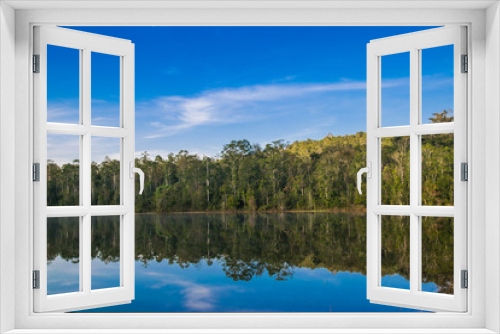 Fototapeta Naklejka Na Ścianę Okno 3D - Waterfront view of reservoir at Khaoyai national park