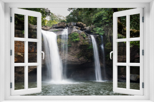 Fototapeta Naklejka Na Ścianę Okno 3D -   Photos Beautiful Haew Suwat Waterfall in Khao Yai National Park Thailand.