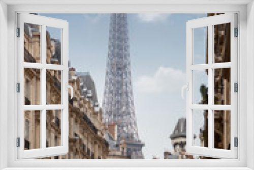 Fototapeta Naklejka Na Ścianę Okno 3D - view on the Eiffel Tower in Paris