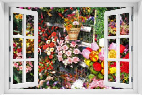 Fototapeta Naklejka Na Ścianę Okno 3D - Flowers to the grave