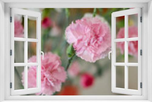 Fototapeta Naklejka Na Ścianę Okno 3D - Bouquet d'oeillets