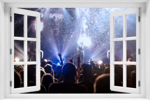 Crowd at concert - summer music festival