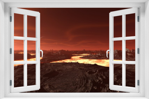 Fototapeta Naklejka Na Ścianę Okno 3D - 荒野