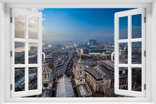 Fototapeta Naklejka Na Ścianę Okno 3D - Rooftop view of London