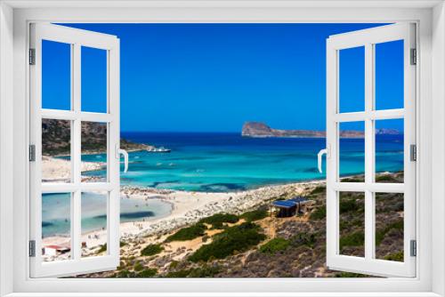 Fototapeta Naklejka Na Ścianę Okno 3D - Balos lagoon on Crete island, Greece