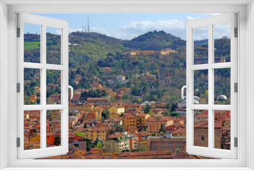 Italy, Bologna aerial view from Asinelli tower