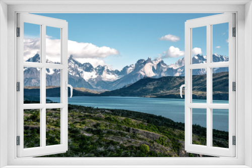 Fototapeta Naklejka Na Ścianę Okno 3D - Panoramic View of Torres Del Paine National Park in the Patagonia Region of Southern Chile 