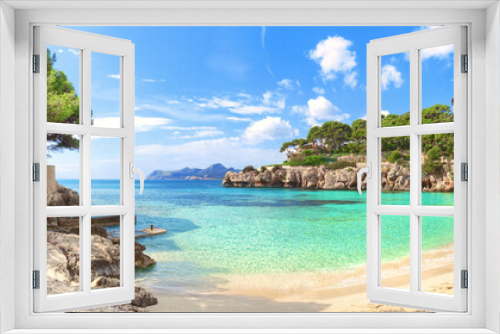 Fototapeta Naklejka Na Ścianę Okno 3D - Cala Gat Mallorca Majorca Spain Mediterranean Sea Panorama Beach